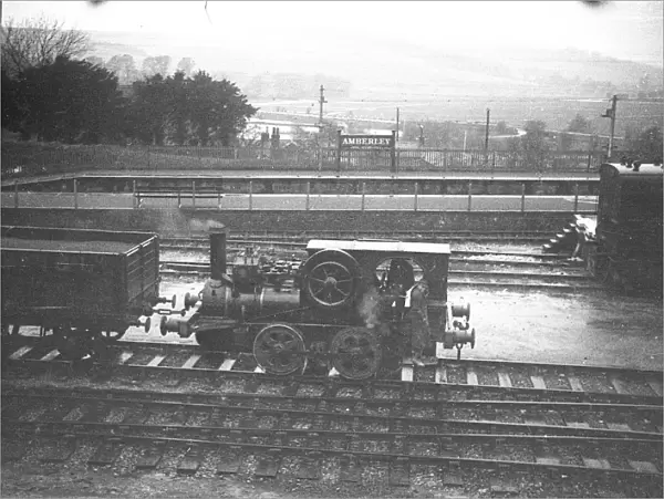 Aveling & Porter geared locomotive shunting on the Amberley Quarry Railway 1940