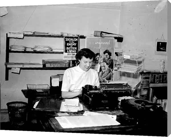 Secretary at work, c1962
