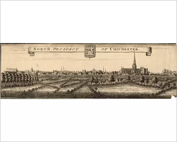 Engraving of North Prospect of Chichester
