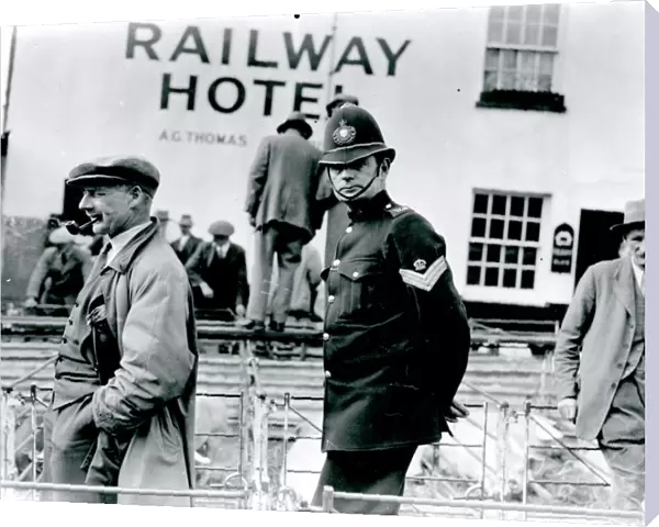 Policeman at Pulborough Market, 12 October 1936