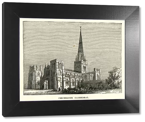 Engraving of Chichester Cathedral, 19th Century