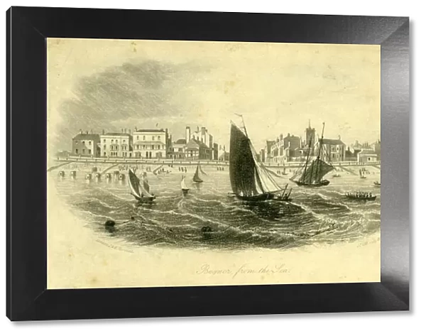 Engraving of Bognor viewed from the Sea