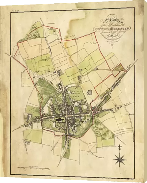 Map Of Chichester, 1812