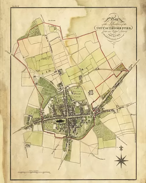 Map Of Chichester, 1812