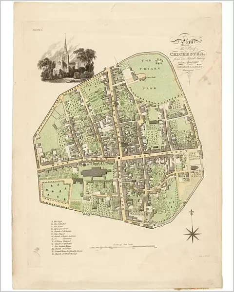 Map of Chichester within the City Walls, 1812