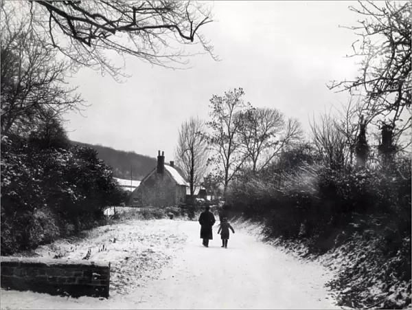 Snow picture at West Burton, Bury, January 1940