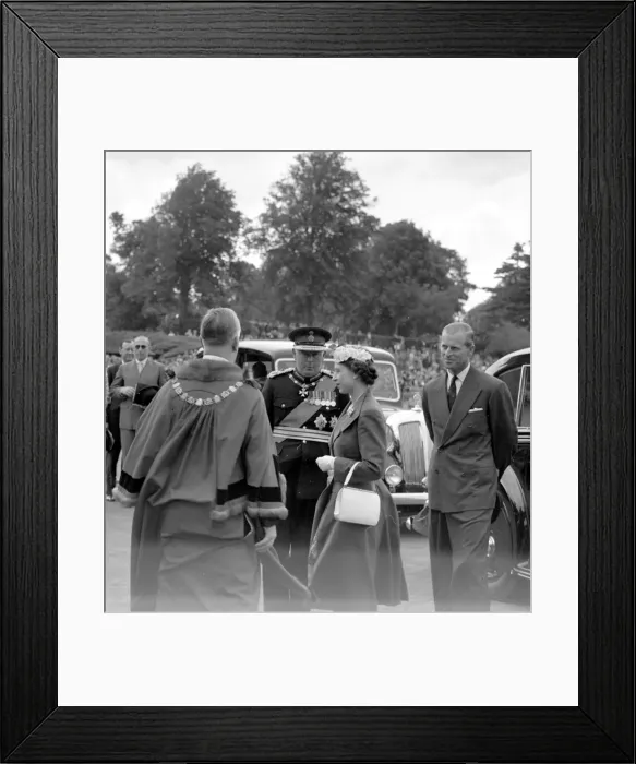 Framed Print : Visit of HM The Queen and Prince Philip, 30th July 1956