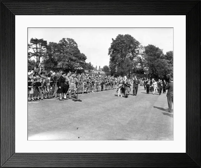 Framed Print : Visit of HM The Queen and Prince Philip, 30th July 1956 Framed Print : Visit of HM The Queen and Prince Philip, 30th July 1956