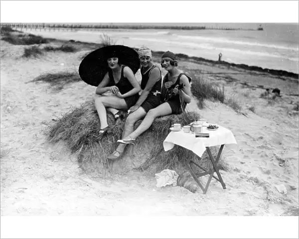 On the sand dunes, Littlehampton, 1920s