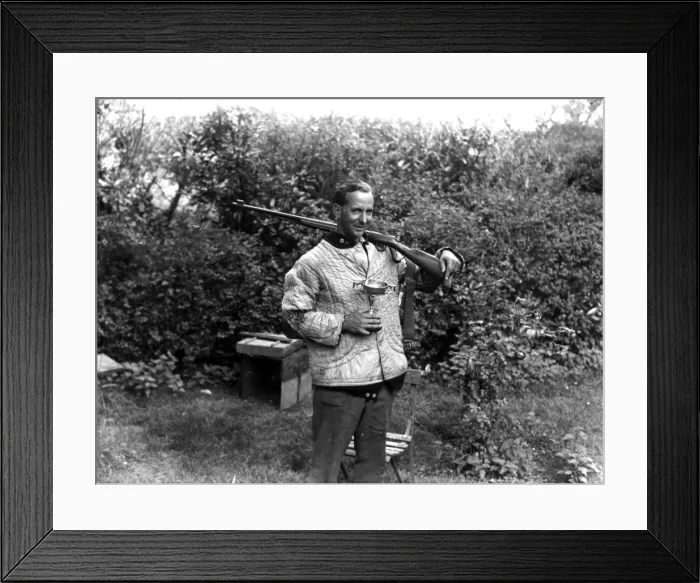 Framed Print : Winner of the Outdoor Sutton Gold Cup Shooting Championship, 1948 Framed Print : Winner of the Outdoor Sutton Gold Cup Shooting Championship, 1948