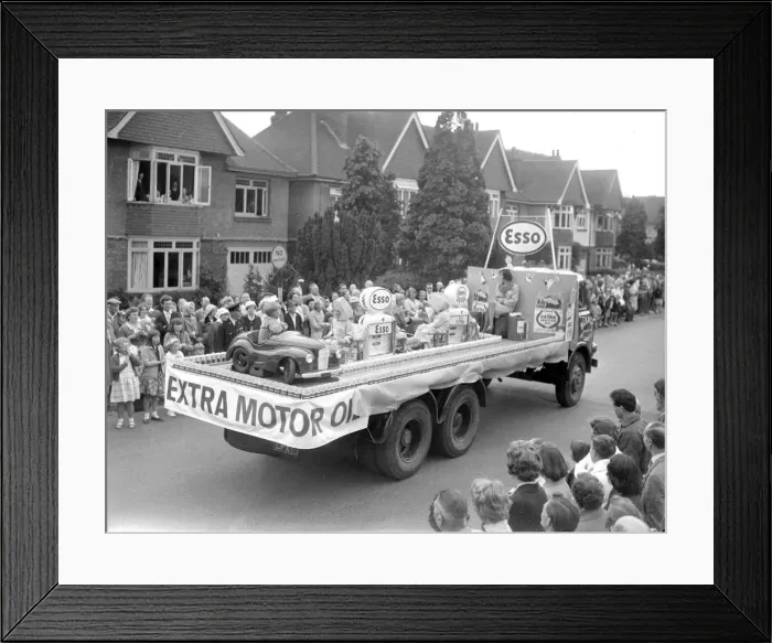 Framed Print : Esso Carnival Float driving through street Framed Print : Esso Carnival Float driving through street