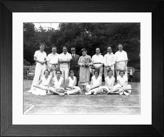 Framed Print : Wynstrode tennis final at Wynstrode - presentation of cup Framed Print : Wynstrode tennis final at Wynstrode - presentation of cup