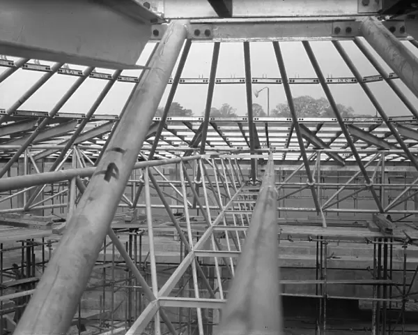Building of the roof of Chichester Festival Theatre
