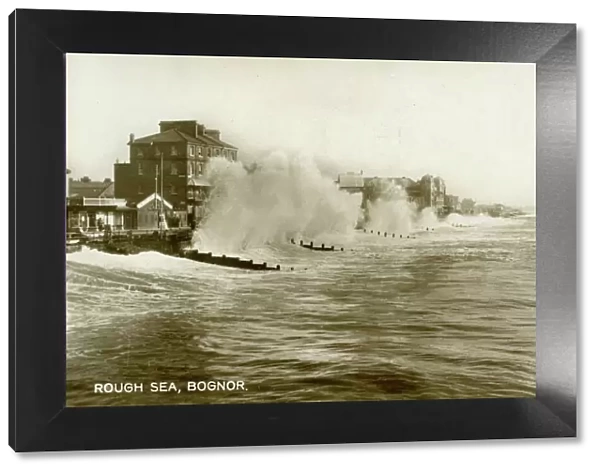 Rough Sea, Bognor. 1930 s
