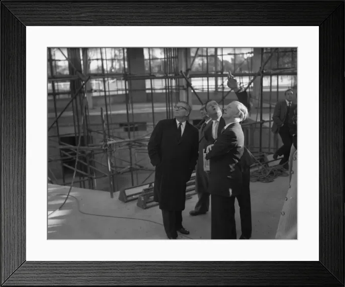 Framed Print : Construction of Chichester Festival Theatre