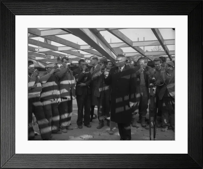 Framed Print : The Construction of Chichester Festival Theatre