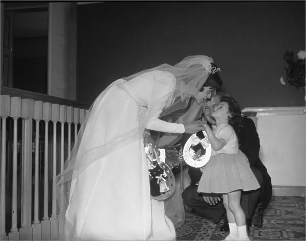 Bride and young girl