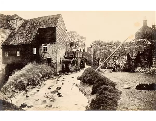 The mill and waterwheel in Bosham, 18 May 1891