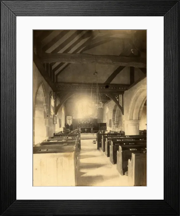 Framed Print : Interior of the church at Ashurst, 12 June 1895 Framed Print : Interior of the church at Ashurst, 12 June 1895
