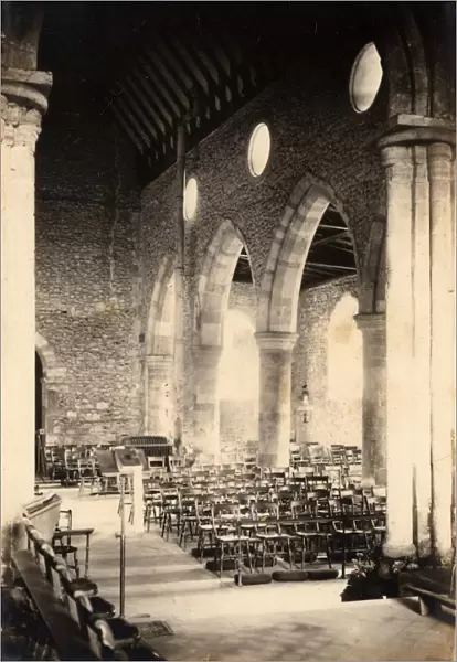 Interior of the church at Bosham, 18 May 1891
