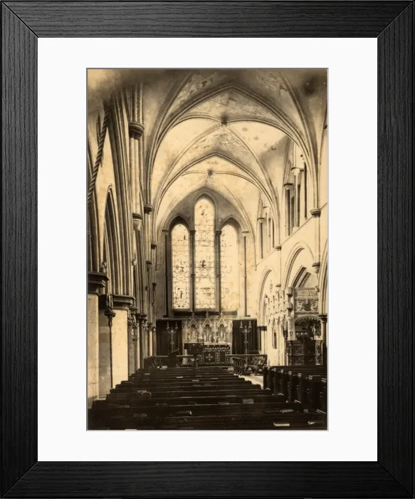 Framed Print : Interior of the church at Boxgrove, 20 July 1899 Framed Print : Interior of the church at Boxgrove, 20 July 1899