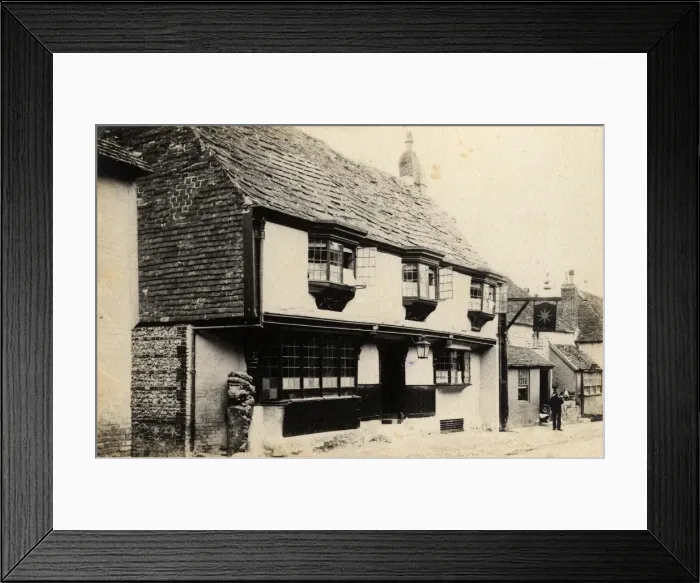 Framed Print : The Star Inn at Alfriston, 25 June 1892 Framed Print : The Star Inn at Alfriston, 25 June 1892