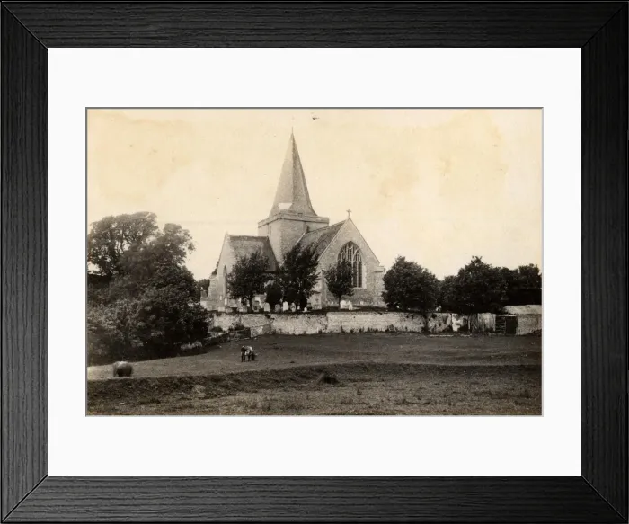 Framed Print : The church at Alfriston, 25 June 1892 Framed Print : The church at Alfriston, 25 June 1892