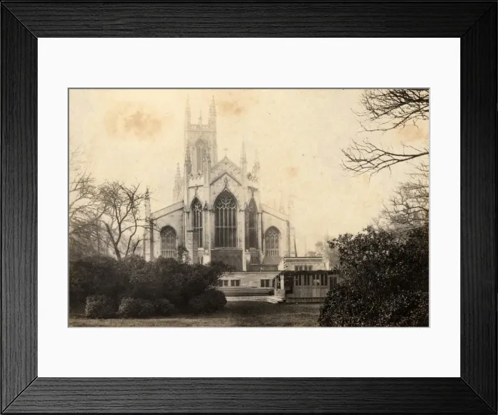 Framed Print : A rear view of St Peters Church, Brighton, 5 April 1893 Framed Print : A rear view of St Peters Church, Brighton, 5 April 1893