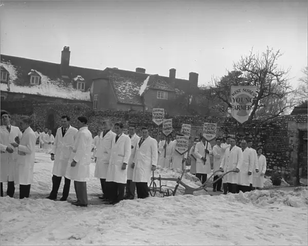 West Sussex Young Farmers Plough Sunday in the snow