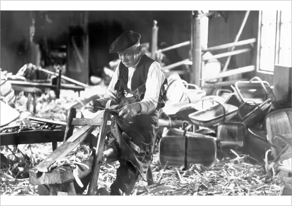 Trug basket works at Herstmonceux, poss. 1930