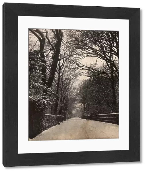 Bognor: Upper Bognor Road under heavy snow, 1900