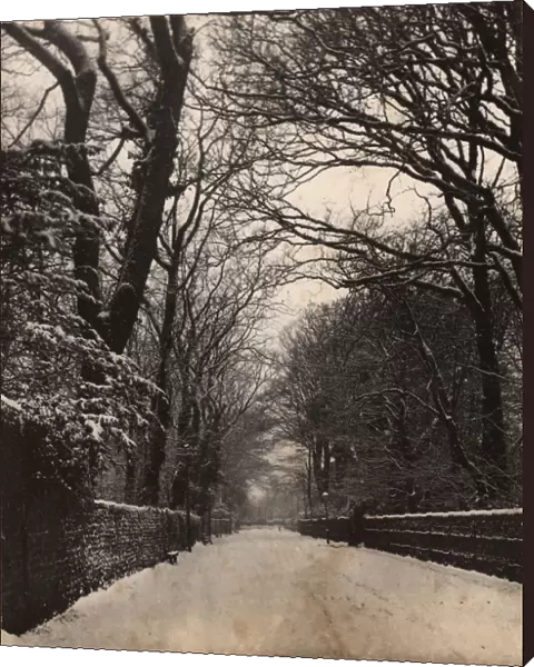 Bognor: Upper Bognor Road under heavy snow, 1900