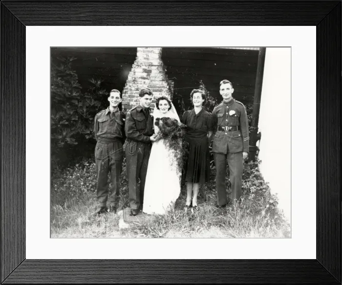 Framed Print : Wedding group, c1942 Framed Print : Wedding group, c1942