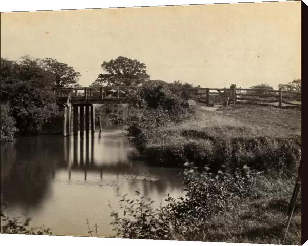 The wooden bridge at Isfield, 26 July 1890