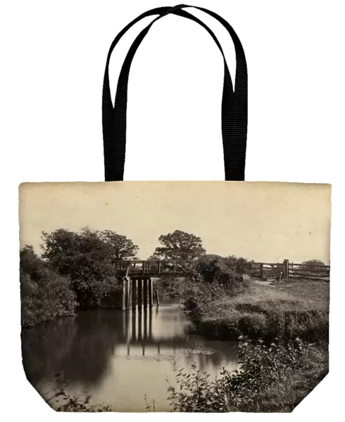 The wooden bridge at Isfield, 26 July 1890