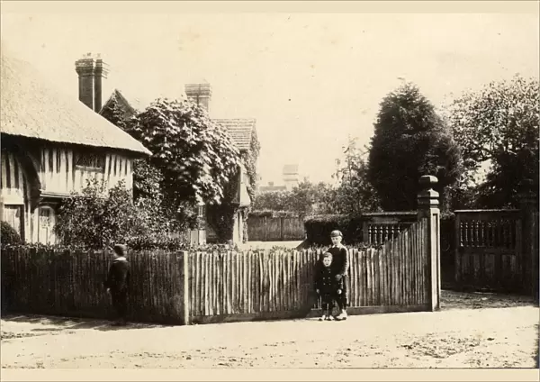 A thatched cottage near the entrance to Old Place, Lindfield, 30 May 1891