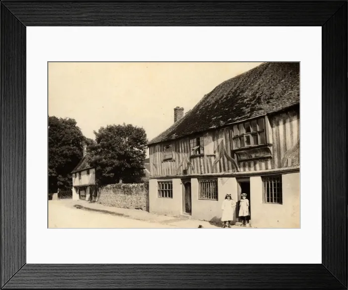 Framed Print : Old houses in Pevensey, 22 July 1893 Framed Print : Old houses in Pevensey, 22 July 1893