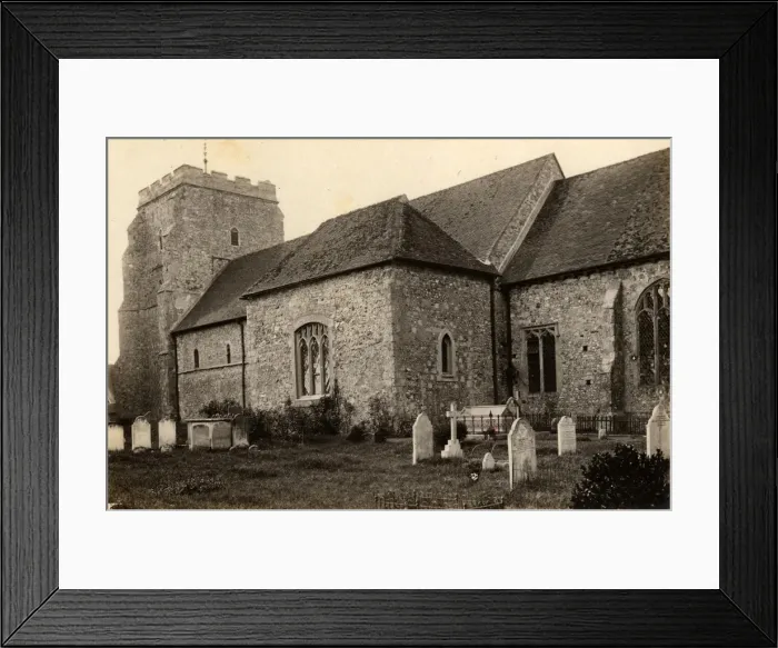 Framed Print : Pevensey: St Nicholass Church, 23 July 1893 Framed Print : Pevensey: St Nicholass Church, 23 July 1893