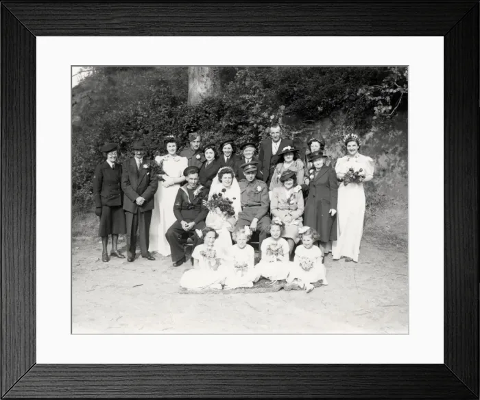 Framed Print : Wedding group, May 1943 Framed Print : Wedding group, May 1943