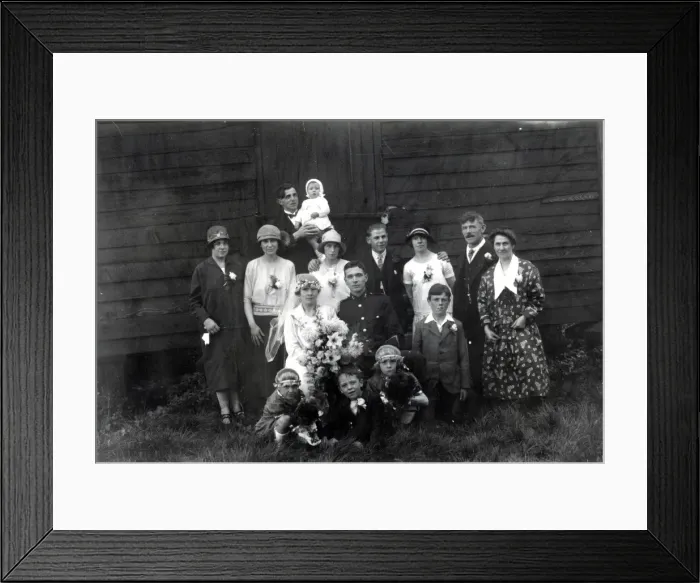 Framed Print : Wedding group, 15th October 1927 Framed Print : Wedding group, 15th October 1927