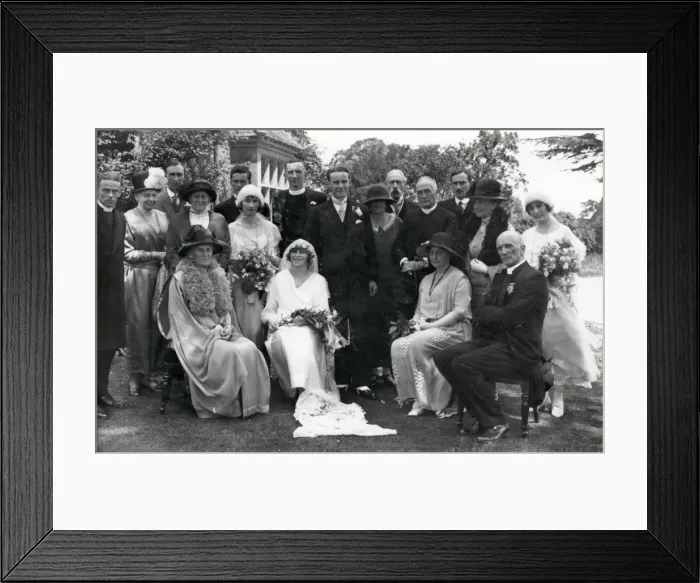 Framed Print : Wedding group, Southwater, 19 June 1924 Framed Print : Wedding group, Southwater, 19 June 1924