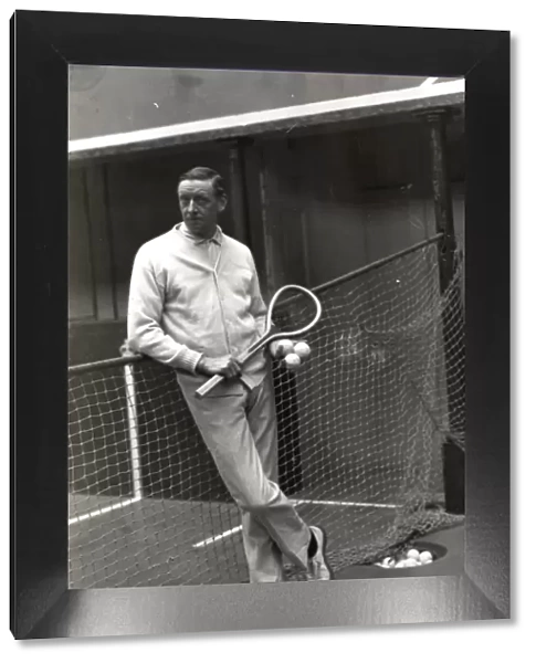 Tennis player at Petworth House, 1920s