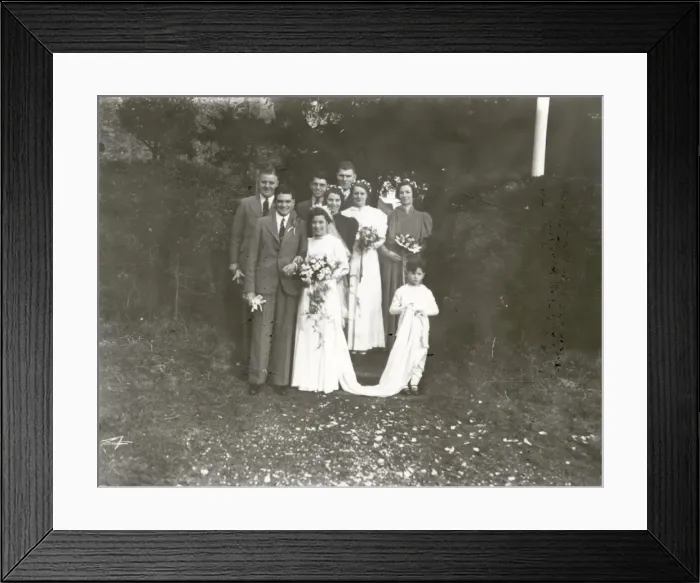 Framed Print : Wedding group in West Sussex, March 1937 Framed Print : Wedding group in West Sussex, March 1937