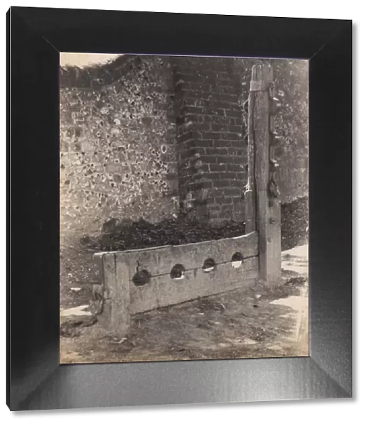 The old village stocks in South Harting, 1905