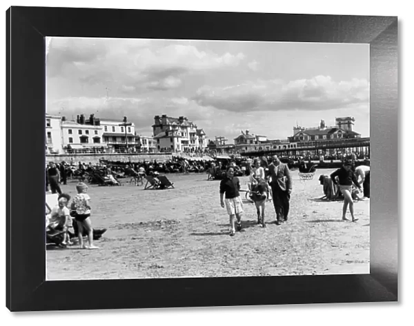 Bognor Regis beach west of Pier, 1960s