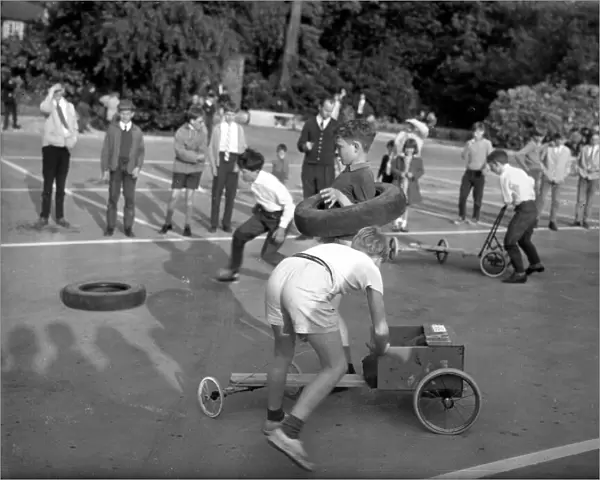 Building prams for racing in Chichester, 1960s