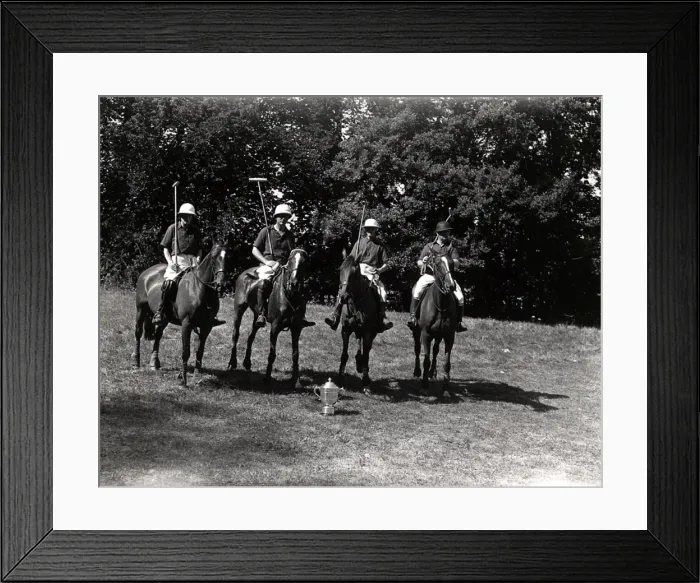 Framed Print : Polo at Cowdray - the winning team with the cup Framed Print : Polo at Cowdray - the winning team with the cup