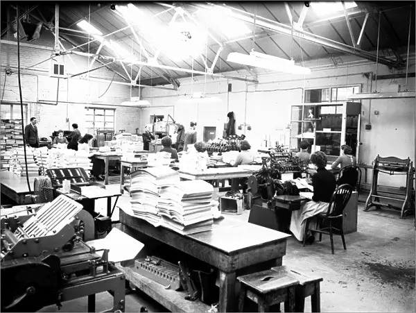 Acfords Ltd printers, Industrial Estate, Sussex, showing the interior