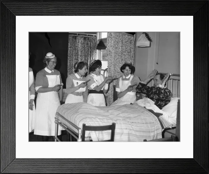 Framed Print : Christmas Day in Chichester hospital, 25 Dec 1962 Framed Print : Christmas Day in Chichester hospital, 25 Dec 1962