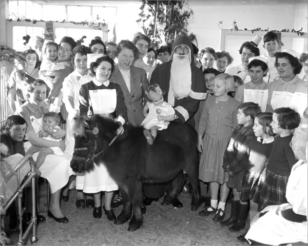 Christmas Day party at St Richards Hospital, Chichester 1955